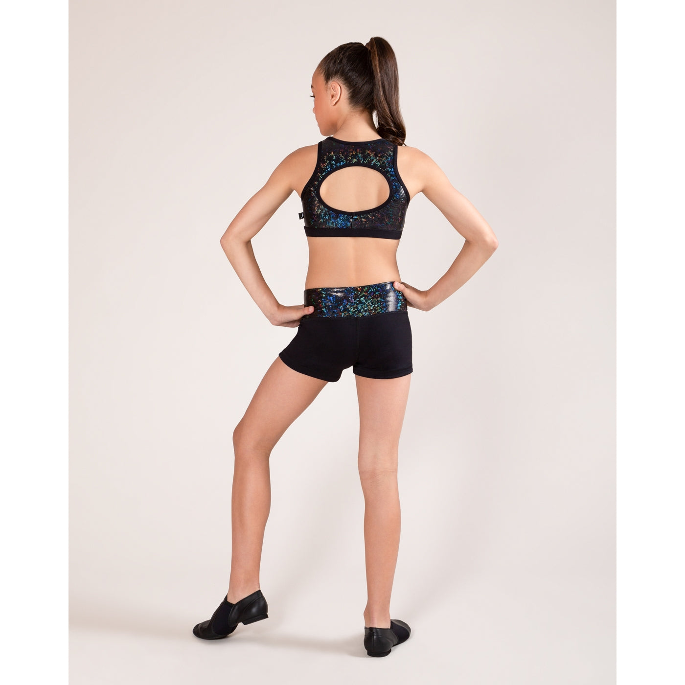 Energetiks Gymnastics - Kylie Shorts - Child - Metallic Shattered Glass Collection
