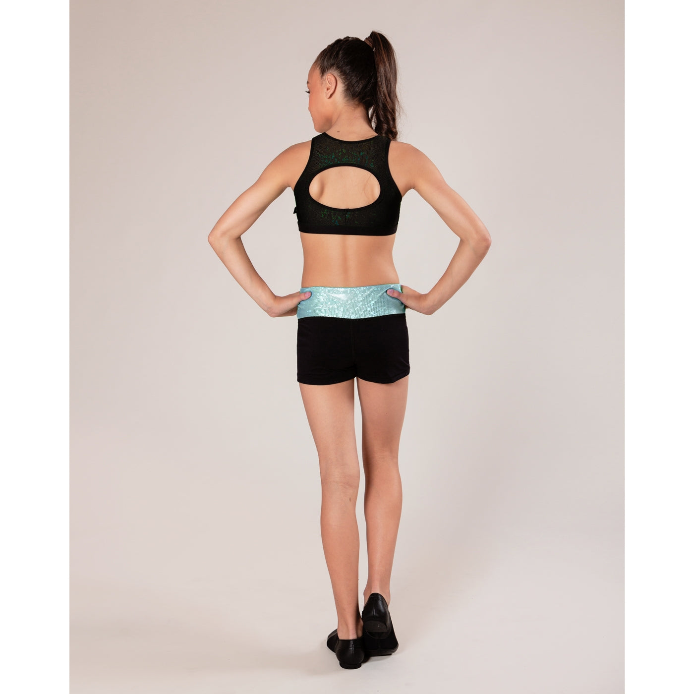 Energetiks Gymnastics - Kylie Shorts - Child - Metallic Shattered Glass Collection