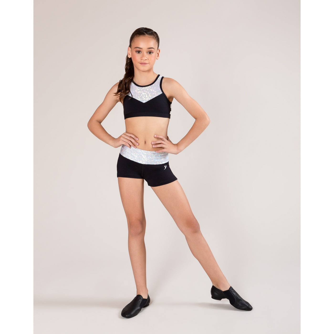 Energetiks Gymnastics - Kylie Shorts - Child - Metallic Shattered Glass Collection