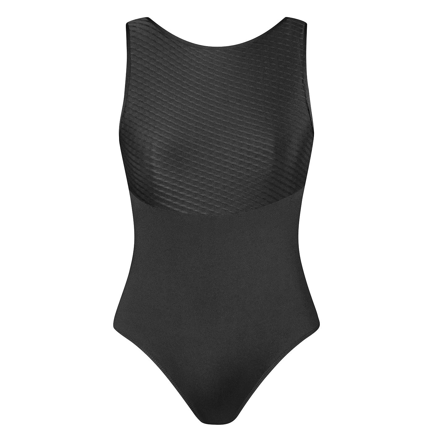 Natalie V Back Leotard - Black & Orchid - Allegro Collection