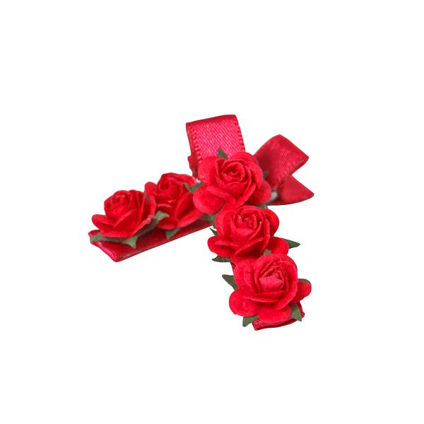 Energetiks Satin Hair Blossom Clips