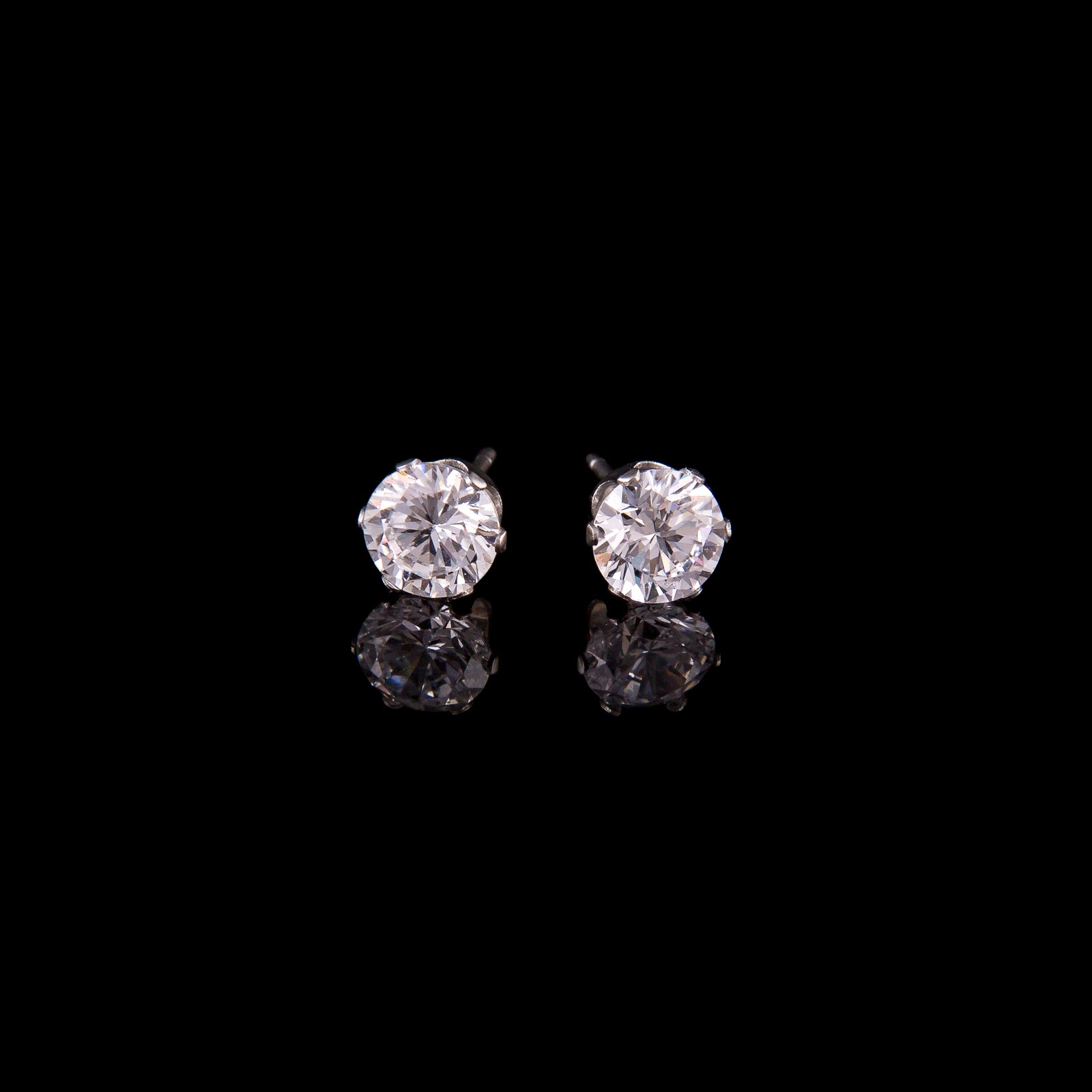 6mm Diamante Stud Earrings, Mad Ally