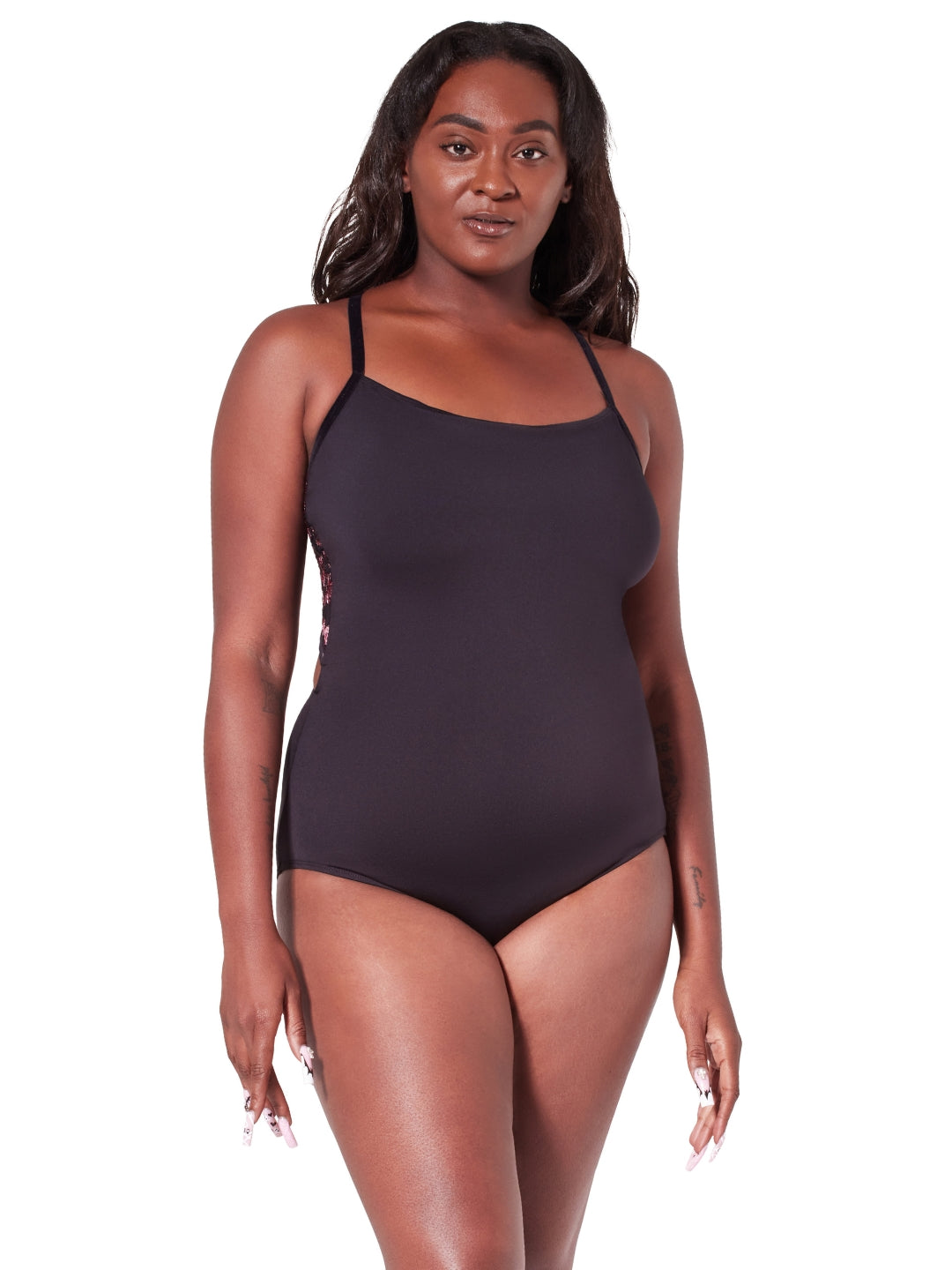 Capezio Ornate Romance Collection - Charisma Cami Criss Cross Back Leotard (F12400W) - Adult