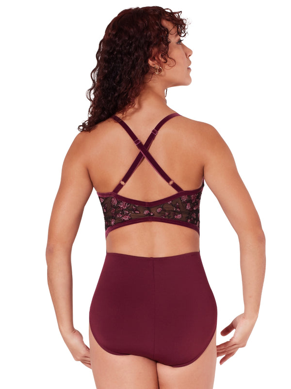 Capezio Ornate Romance Collection - Charisma Cami Criss Cross Back Leotard (F12400W) - Adult