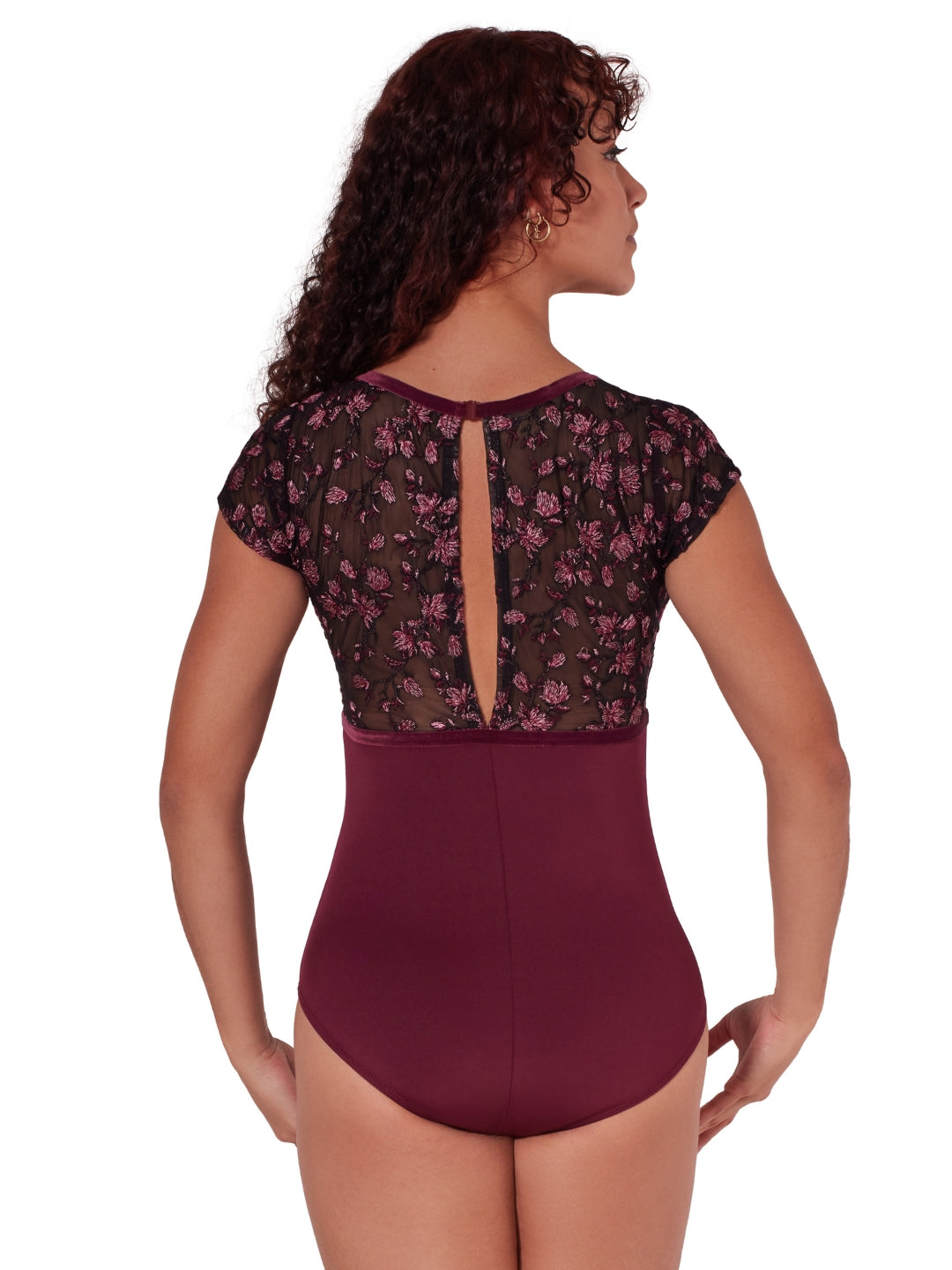 Capezio Ornate Romance Collection - Fascination Short Sleeve Mesh Leotard (F12402W) - Adult