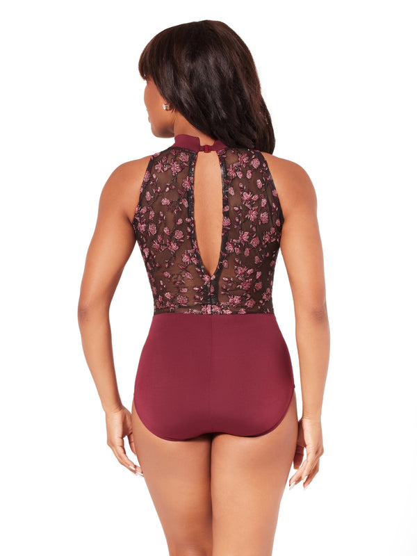 Capezio Ornate Romance Collection - Embellish High Neck Leotard (F12403W) - Adult