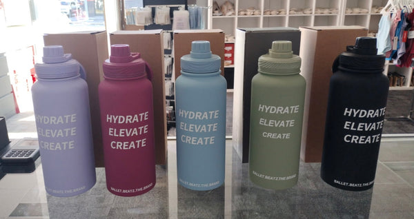 Ballet Beatz Hydrate, Elevate, Create - 1L steel drink bottle
