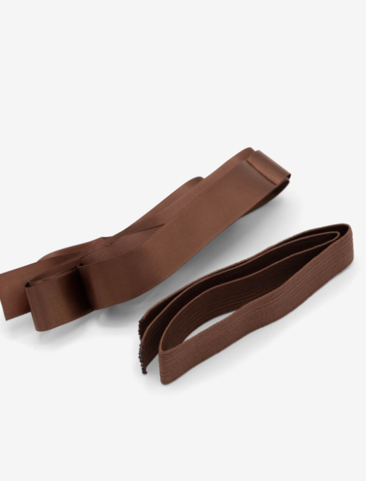 Capezio Bunheads Rehearsal Ribbon & Elastic Pack - MOCHA