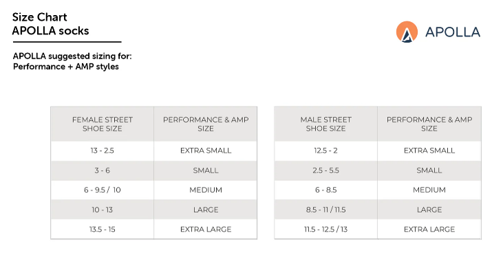 APOLLA - Performance - Crew Sock - Non Traction
