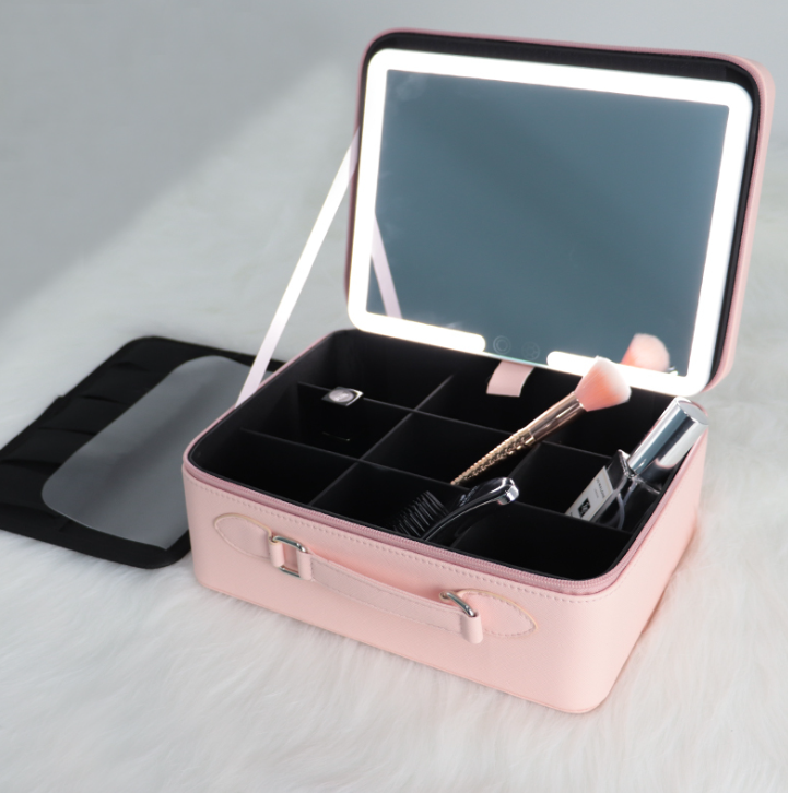 Mad Ally Beauty Box with LED Mirror - Black or Pink