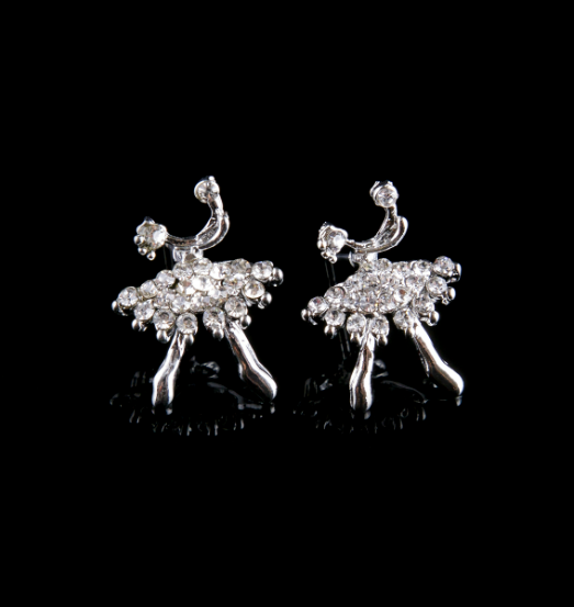 Mad Ally Diamante Ballerina Earrings