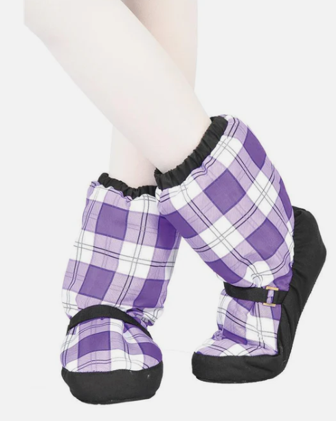 PW Dancewear Snuggle Boots - Purple Tartan