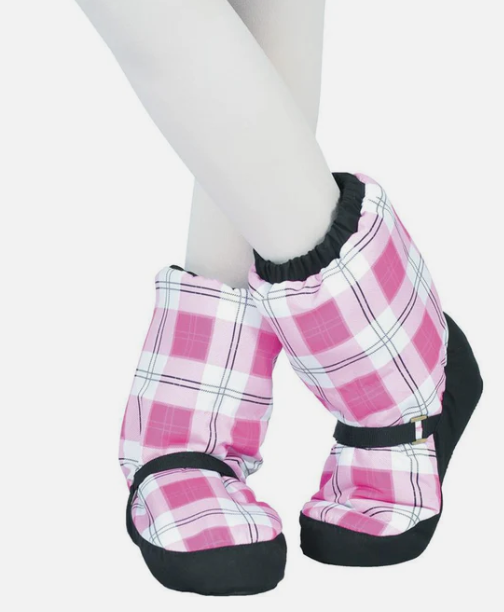 PW Dancewear Snuggle Boots - Pink Tartan