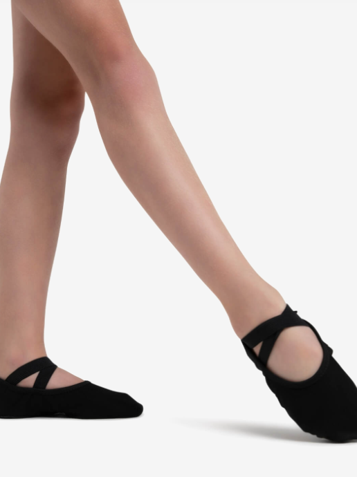 Capezio Hanami Canvas Split-Sole Ballet Shoe - Child - BLACK/WHITE