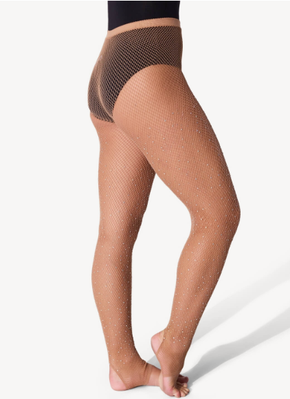 Capezio All Over Rhinestone Fishnet Stirrup Tight - Adult and Child