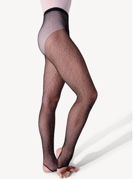 Capezio All Over Rhinestone Fishnet Stirrup Tight - Adult and Child