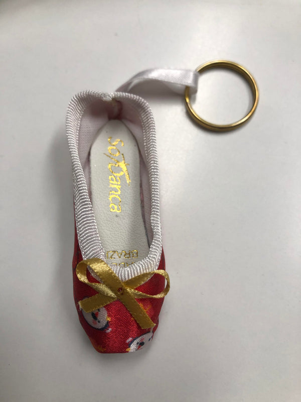 Christmas Mini Pointe Shoe Keyring - Style #1477