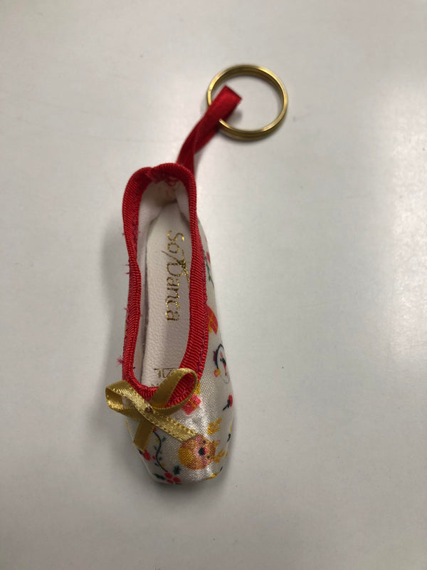 Christmas Mini Pointe Shoe Keyring - Style #1478