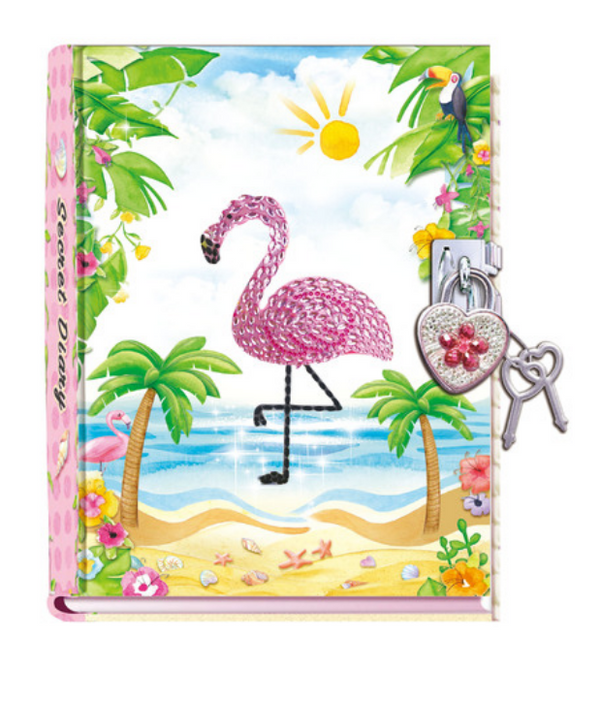 Mad Ally Diary with Lock Flamingo