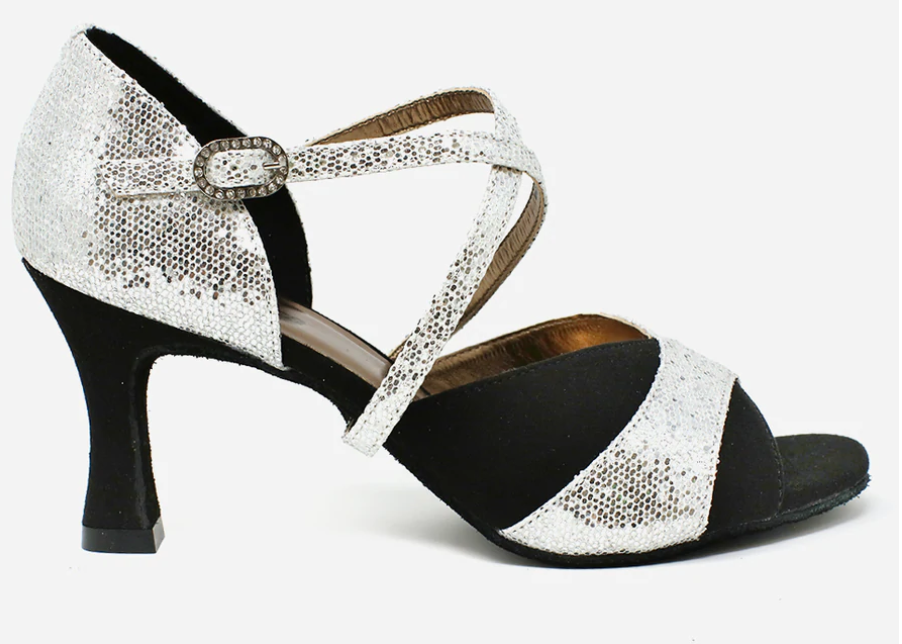 Sparkly 2.5" Heel Open Toe Latin/Ballroom Shoes,  BL196 - SO DANCA