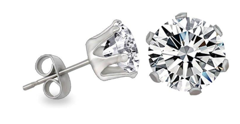KySienn Diamante Round Earrings 10mm