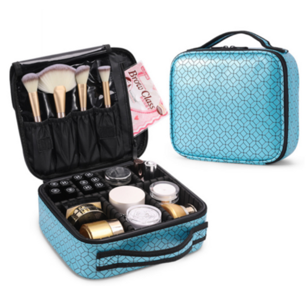 Mad Ally Small Make Up Case - Blue Pattern