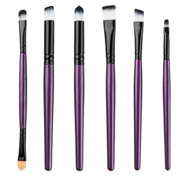 KySienn 6PCS Purple Eye and Lip Makeup Brush Set