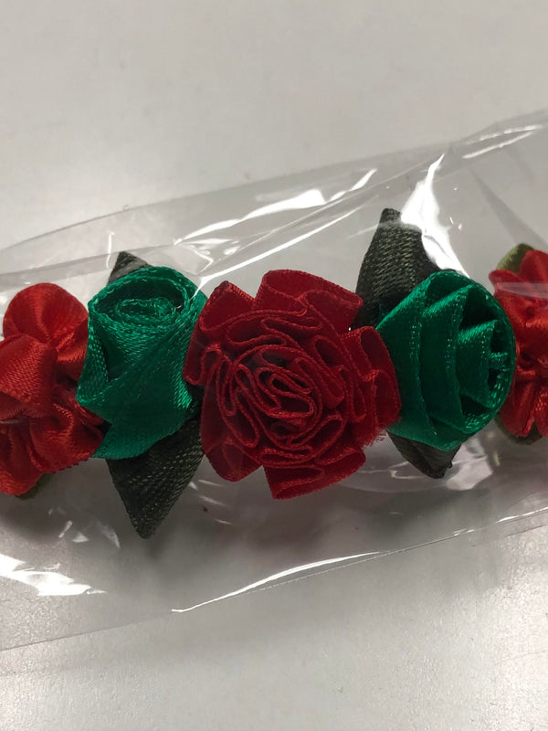 Christmas Hair Clip w/Blossoms