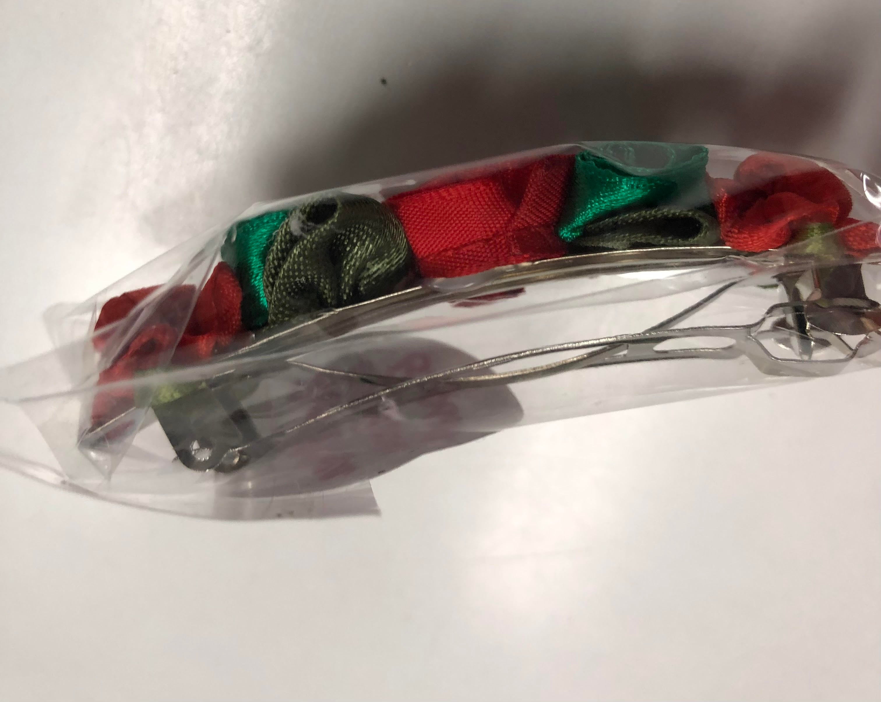 Christmas Hair Clip w/Blossoms