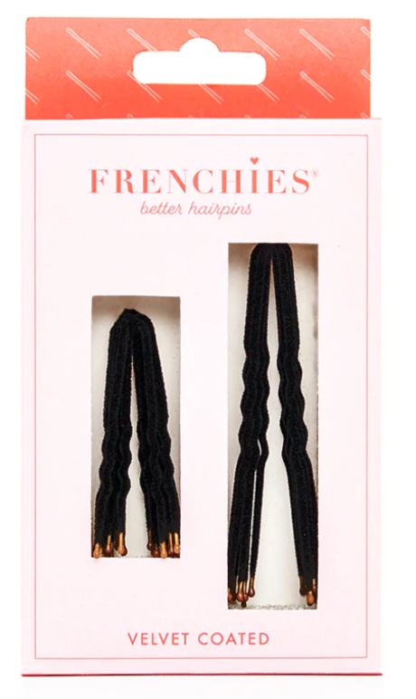 FRENCHIES Velvet Hairpins - BLACK