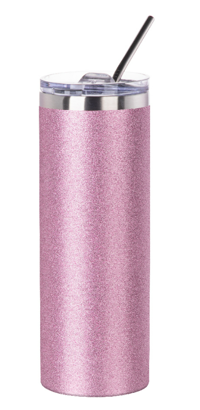 Mad Ally Glitter Skinny Tumbler With Straw - 4 colours to choose from!