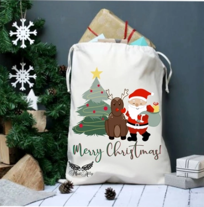 Reindeer Santa Sack