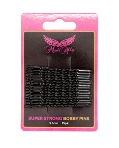 Mad Ally Super Strong Bobby Pins - 3 colours to choose