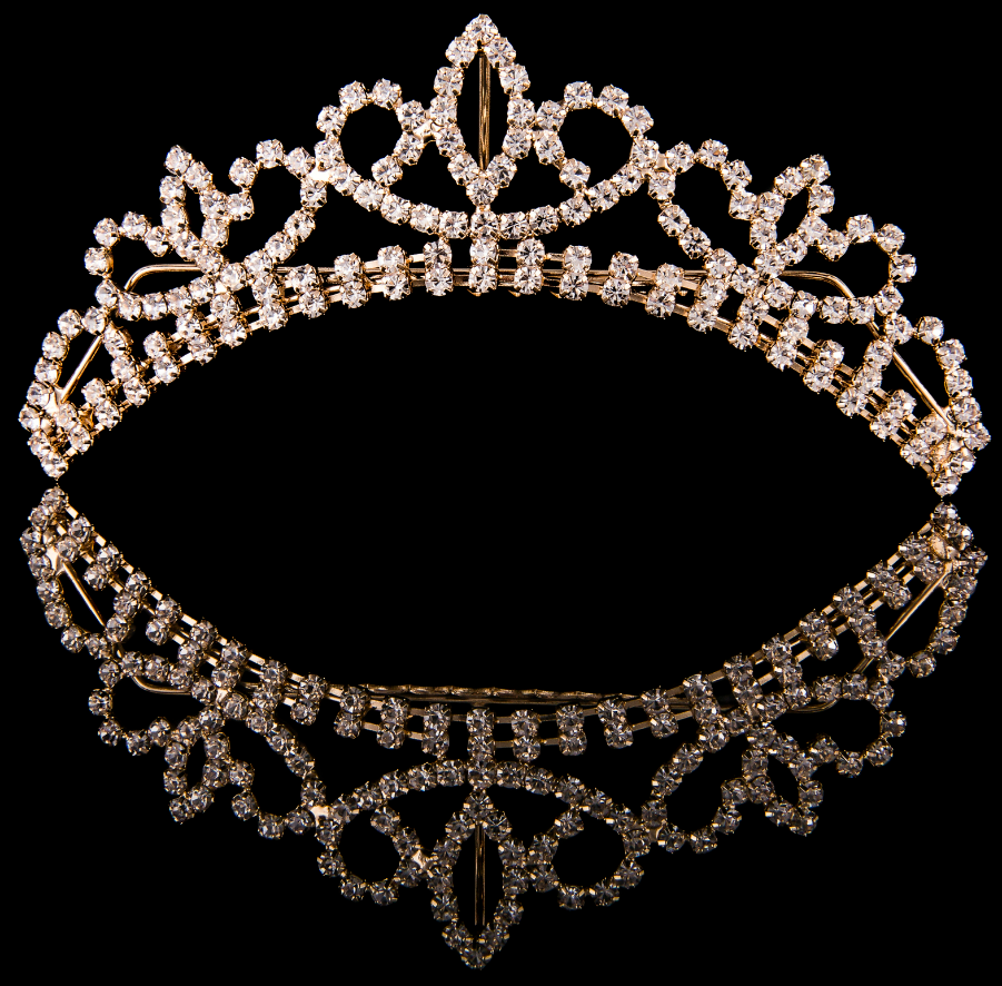 Mad Ally Medium Crystal Tiara Gold