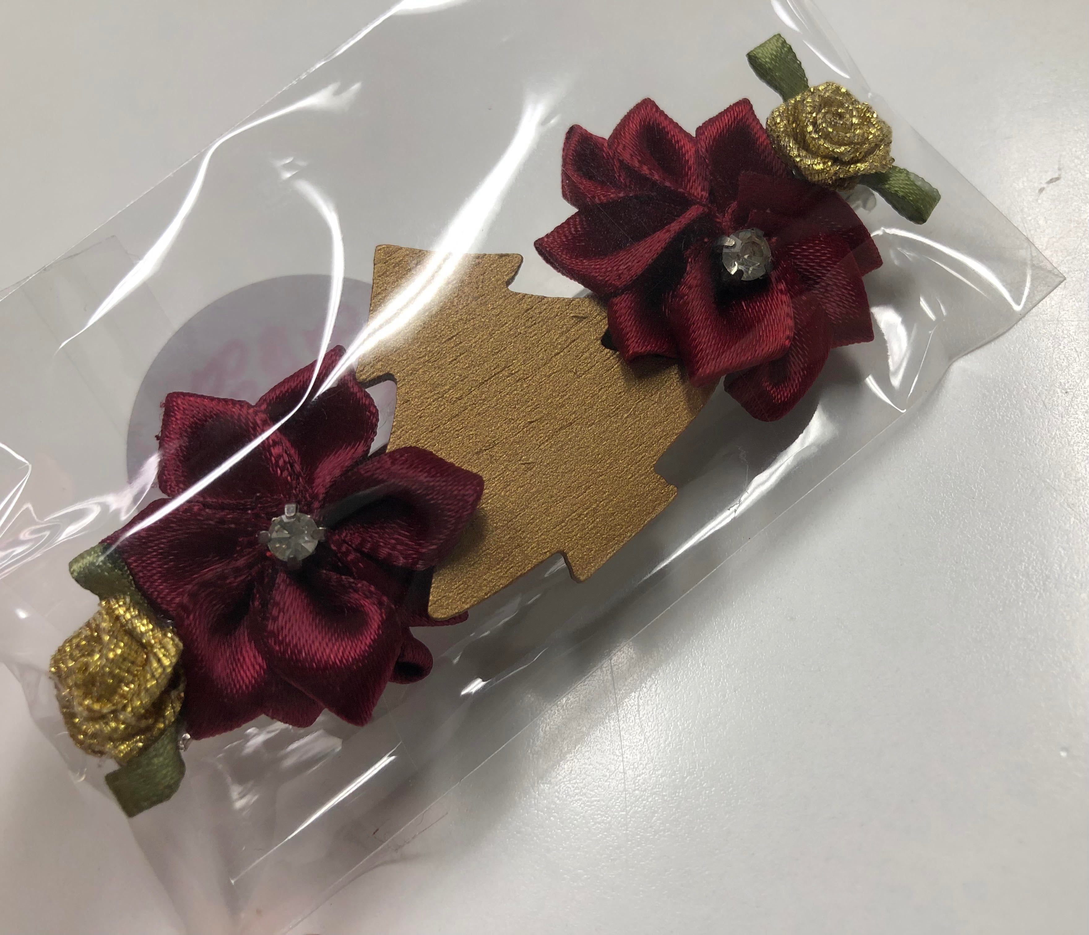 Christmas Tree Hair Clip w/ Blossoms